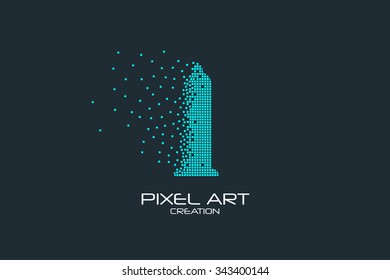 Pixel arte design do ícone de preservativo logotipo.