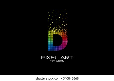 Diseño artístico de la letra D.