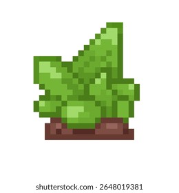 Pixel art design of a emerald