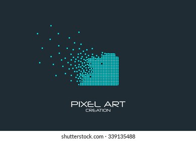 Pixel art design of the folder logo.
