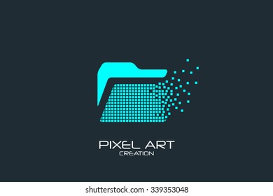 Pixel art design of the folder logo.