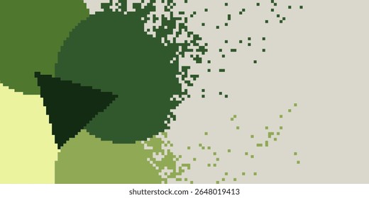 Pixel art design of a green background