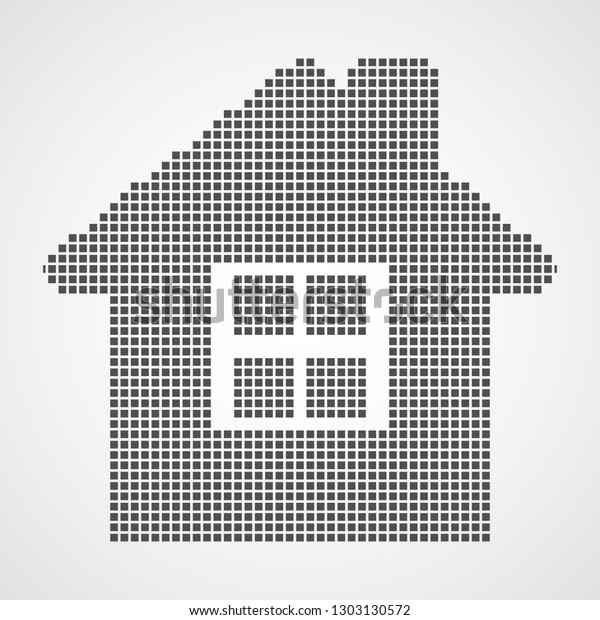 Pixel Art Design House Icon Vector Stock Vector (Royalty Free ...