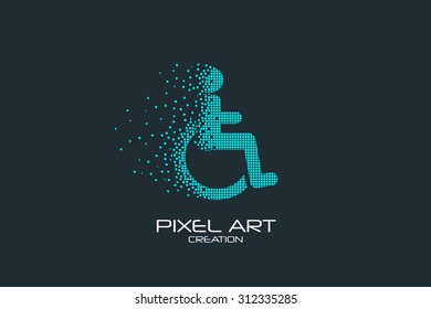 Pixel art design of the invalid logo.