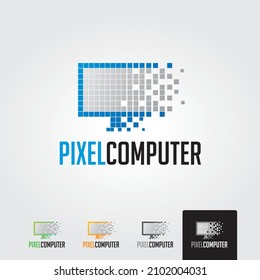 Pixel art design of the monitor logo