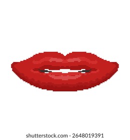 Pixel art design of mouth