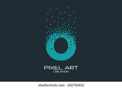 Pixel art design of the O letter logo.