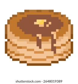 Diseño del arte del pixel de un panqueques