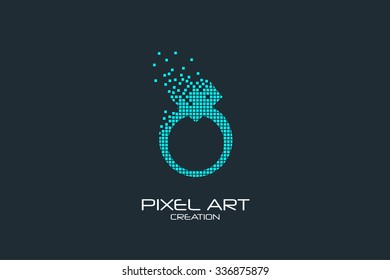 Pixel art design of the ring logo.