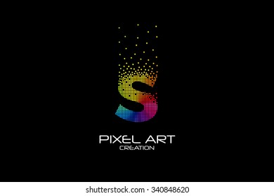 Pixel art design of the S letter logo.