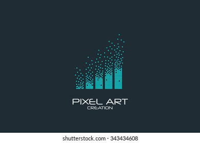 Pixel art design of the signal icon logo.