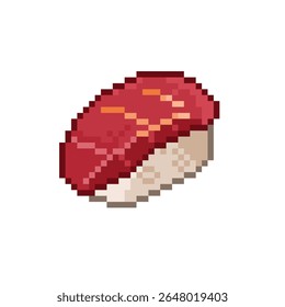 pixel art design of a sushi tuna