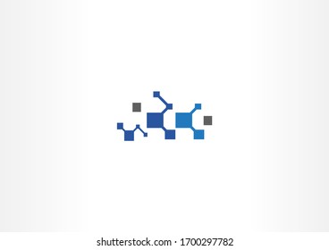 Diseño de arte para diseño tecnológico plantilla de logotipo.
