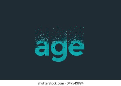 Pixel art design of the word age