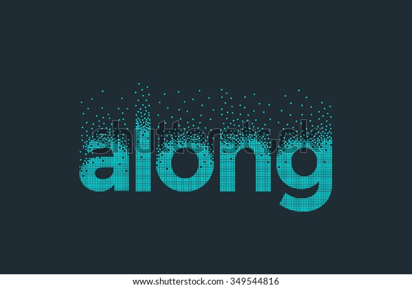 Pixel Art Design Word Along Stock Vector (Royalty Free) 349544816 ...