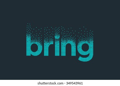 Pixel Art Design Word Bring Stock Vector (Royalty Free) 349543961 ...