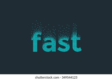 Pixel art design of the word fast