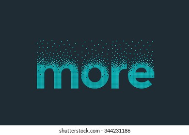 Pixel art design of the word more