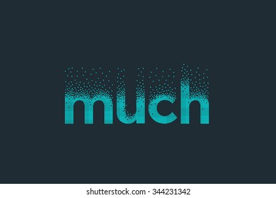 Pixel art design of the word much