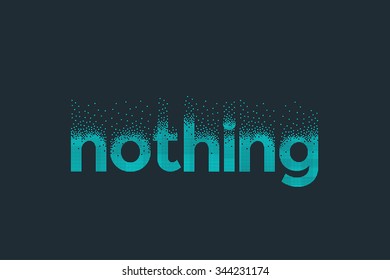 Pixel art design of the word nothing