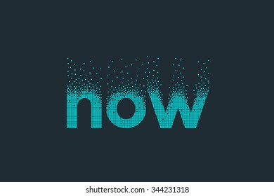 Pixel Art Design Word Now Stock Vector (Royalty Free) 344231318 ...