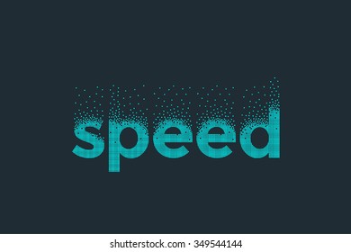 Pixel art design of the word speed