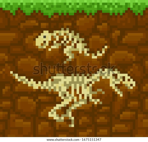 Pixel Art Dinosaur Bones Vector Illustration Stokovye Izobrazheniya V Hd I Milliony Drugih Stokovyh Fotografij Illyustracij I Vektornyh Izobrazhenij Bez Licenzionnyh Platezhej V Kollekcii Shutterstock Ezhednevno Dobavlyayutsya Tysyachi