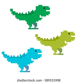 Pixel Art Dinosaur Dragon