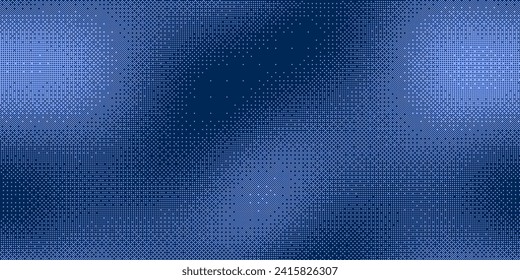 Pixel Art Dither Ocean Texture. Bitmap 8-bit Style Noise Pixel Art Background. Vector Illustration. Vintage Retro Console Game Pixel Background.