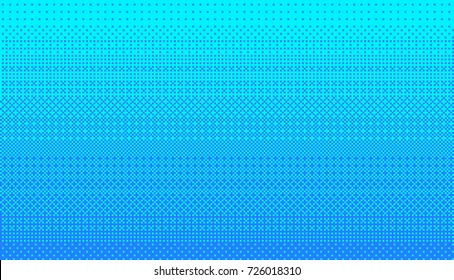 Pixel art dithering background in blue color.