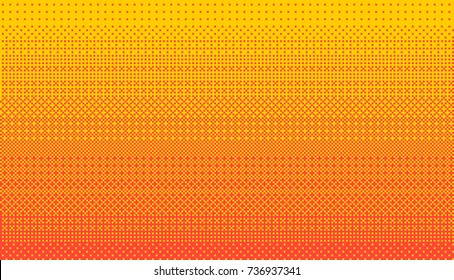 Pixel art dithering background in orange color.