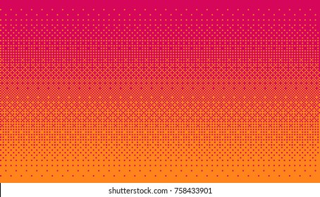 Pixel art dithering background in red and orange color.