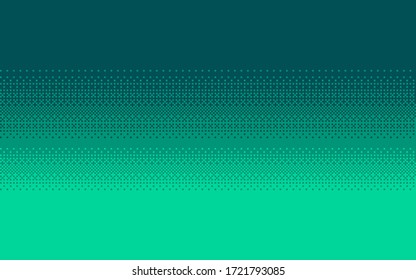 Pixel art dithering seamless background. Aquamarine halftone. Vector illustration.