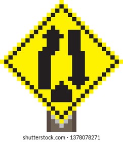 pixel art Divided-road-ends

