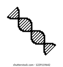 Pixel art DNA helix