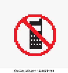 pixel art Do not phone