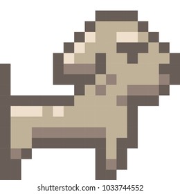 pixel art dog 16x16 pixels