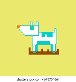 pixel art dog