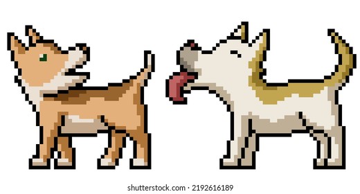 Pixel Art Dog Pup Buddy Stock Vector (Royalty Free) 2192616189 ...