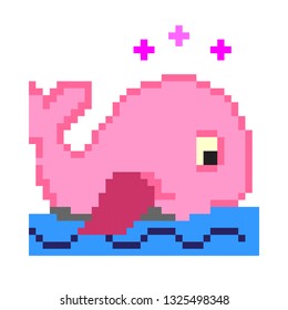 pixel art dolphin