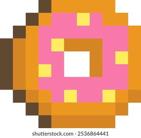 Ilustração de Vetor de Rosca em Pixel Art