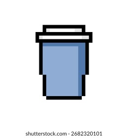 Pixel art drink cup. Drink concept