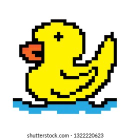 Pixel Art Duck Stock Vector (Royalty Free) 1322220623 | Shutterstock