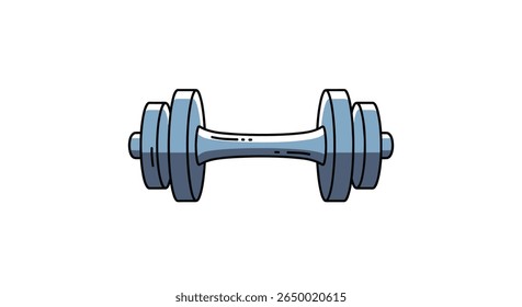 Pixel art dumbbell for fitness and strength training workouts and bodybuilding exercises