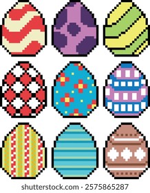 pixel art easter egg vector design 1