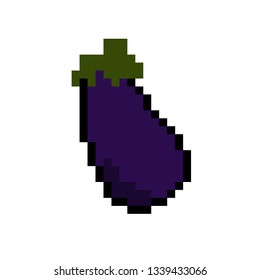 pixel art eggplant