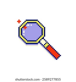 Pixel art eight bit heart shape icon.
