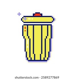 Pixel art eight bit heart shape icon.