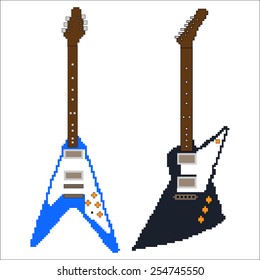 Pixel art electric guitar