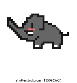 pixel art elephant